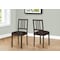 Monarch Specialties Dining Chair, Set Of 2, Side, Upholstered, Kitchen, Dining Room, Brown Leather Look, Brown Wood Legs I 1304 - alternate 5